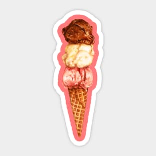 Neopolitan Triple Scoop Sticker